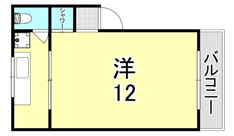 日の出マンション(1K/2階)の間取り写真