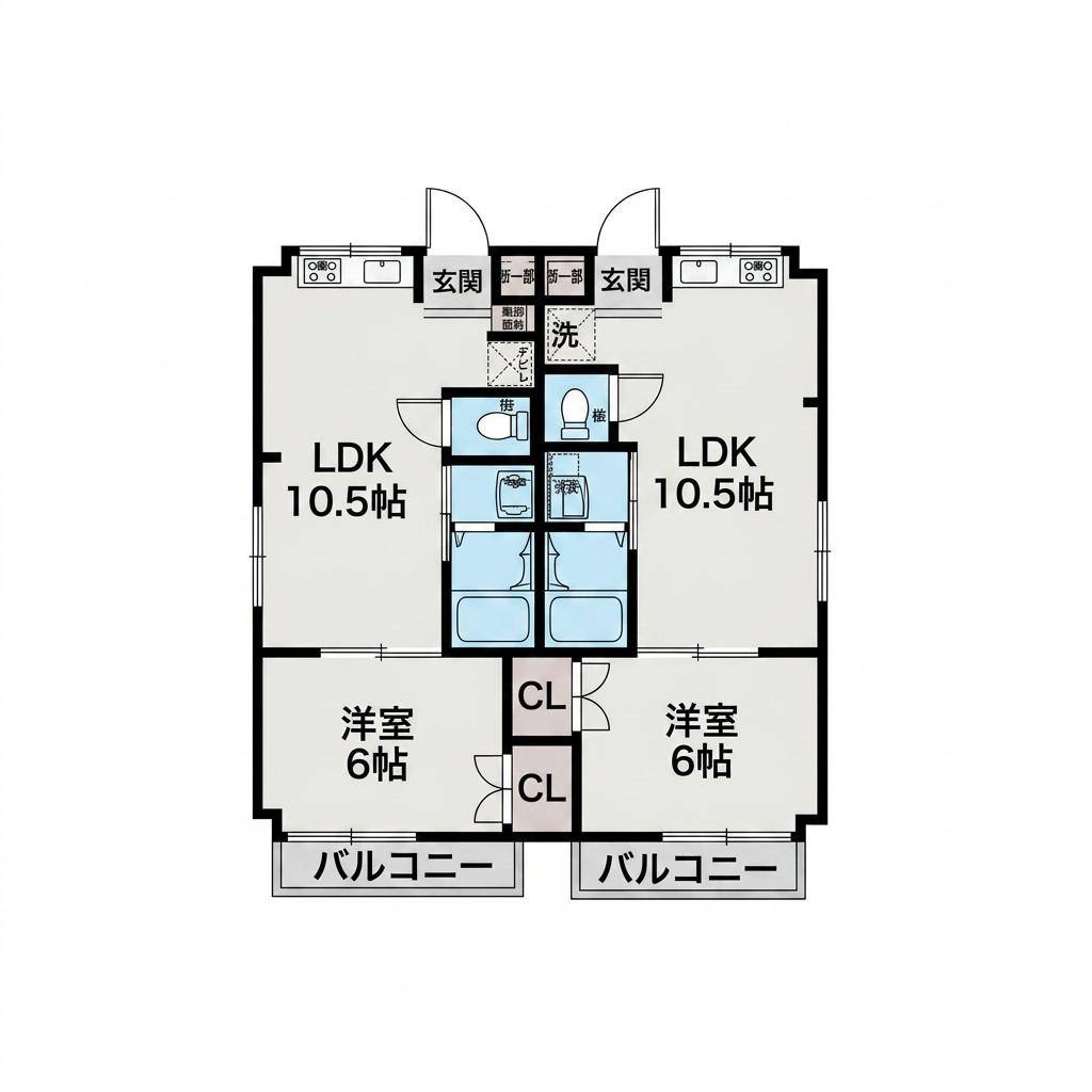 Mハイツ(1LDK/3階)の間取り写真