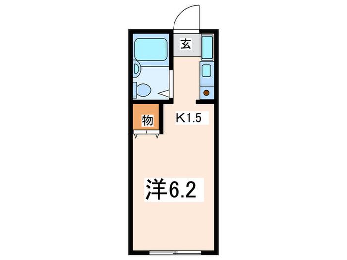 ハウスTAKA(1K/1階)の間取り写真