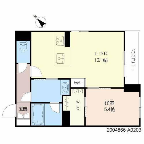 グランメゾン下荒田(1LDK/2階)の間取り写真