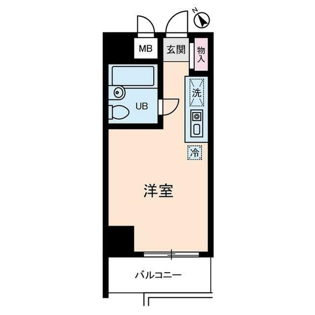 ダイホープラザ三ノ輪(ワンルーム/2階)の間取り写真