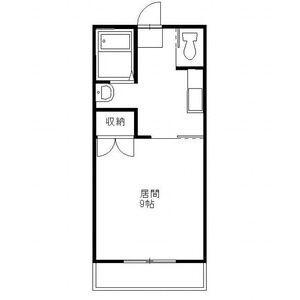 岩崎マンション(1DK/1階)の間取り写真