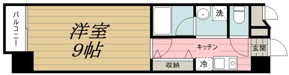 ベラジオII(1K/5階)の間取り写真