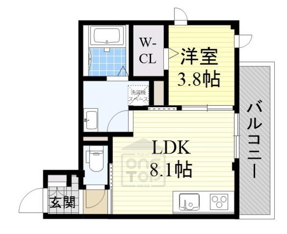 ブラン・シェトワ(1LDK/3階)の間取り写真