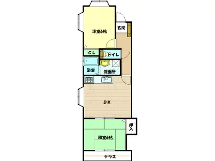 ヴィラMIT(2DK/2階)の間取り写真