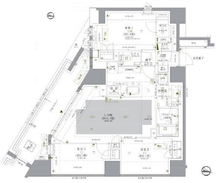 ドゥーエ早稲田(3LDK/4階)の間取り写真