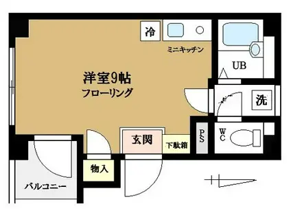 KSビル(ワンルーム/3階)の間取り写真