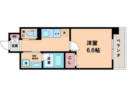 フェアリコートあびこ(1K/6階)の間取り写真