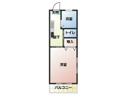 J2ハイツ(1K/1階)の間取り写真