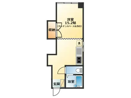 ニイヤビル(ワンルーム/3階)の間取り写真