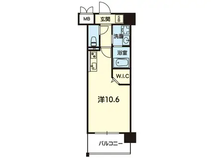PRECIOUS PARK VIEW(ワンルーム/3階)の間取り写真