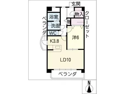 BRIGHT FIRST(1LDK/4階)の間取り写真