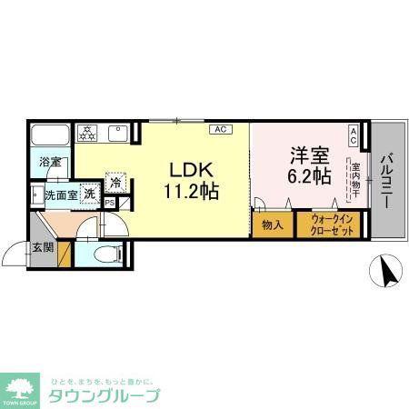 NH RESIDENCE(1LDK/2階)の間取り写真