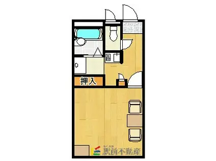 レオパレスK(1K/1階)の間取り写真