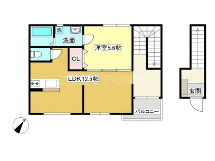 ハーブビレッジ(1LDK/2階)の間取り写真