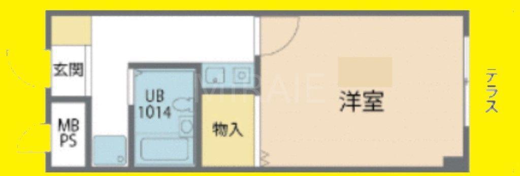グレース平塚(1K/1階)の間取り写真