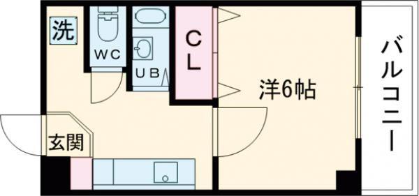 GM IWADE(1K/2階)の間取り写真