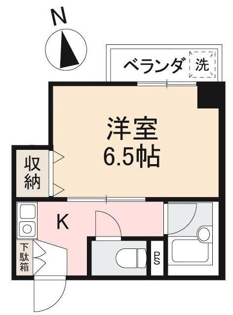ONG昭和町マンション(1K/4階)の間取り写真