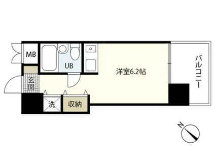朝日プラザアムネット天満町(ワンルーム/11階)の間取り写真