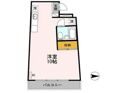 ネオコート久が原(ワンルーム/3階)の間取り写真