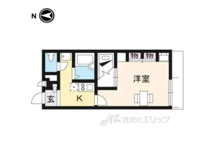 レオパレスひまわり(1K/2階)の間取り写真