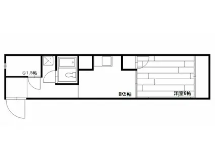 コーポいけぐち(1SDK/4階)の間取り写真