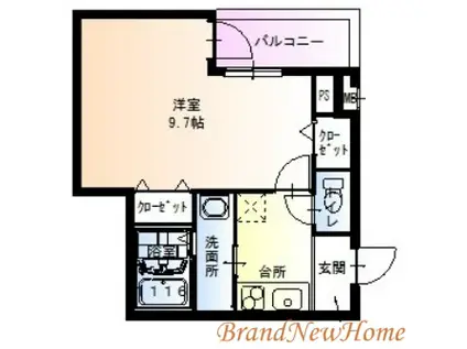 フジパレス鳳中ノース(1K/2階)の間取り写真