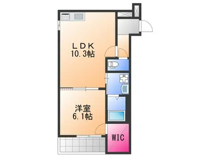 フジパレス カトレア(1LDK/2階)の間取り写真