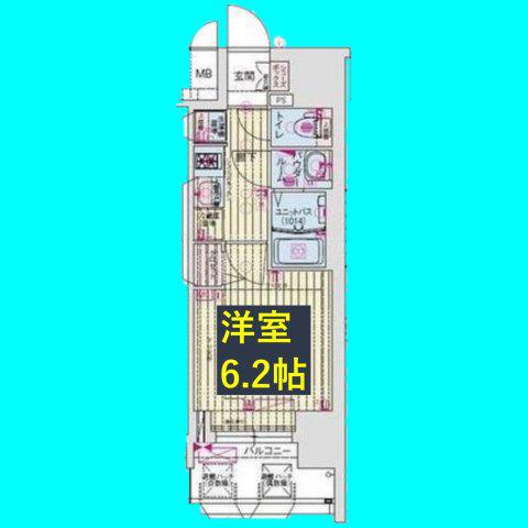 プレサンス葵デュリス(1K/7階)の間取り写真