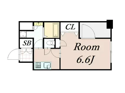 グラマシー京都(1K/3階)の間取り写真