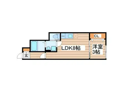 エスポワール桜(1LDK/1階)の間取り写真