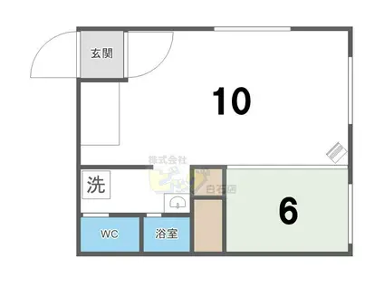 STハイム(1LDK/2階)の間取り写真