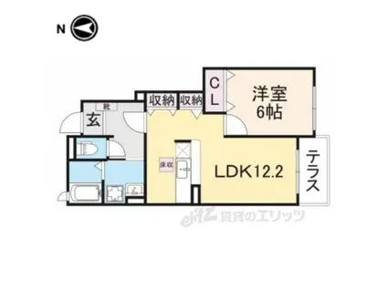 アクティフジェルメⅠ(1LDK/1階)の間取り写真