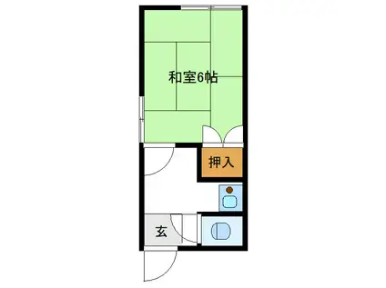前田荘(1K/1階)の間取り写真