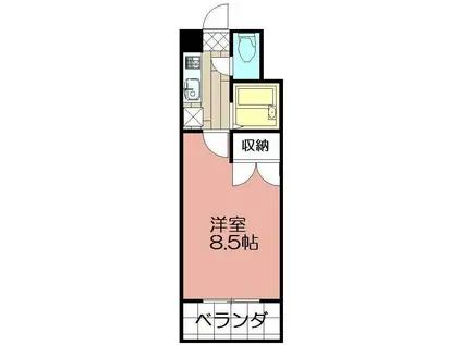 FSFLATS古船場 (1K/5階)の間取り写真