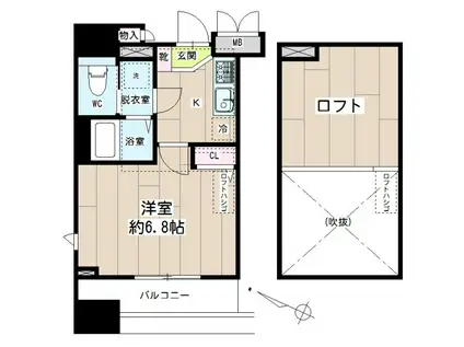 POWERHOUSE/BKII(1K/8階)の間取り写真