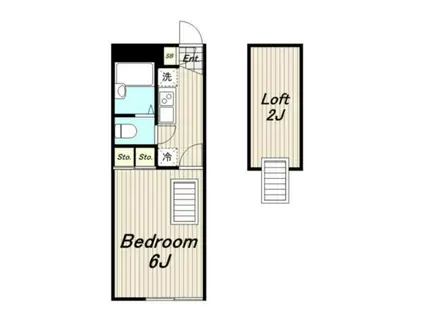 レオパレスわかたけ(1K/3階)の間取り写真