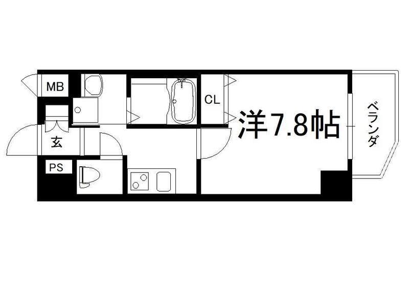 ファーストフィオーレ大阪ウエスト(1K/5階)の間取り写真