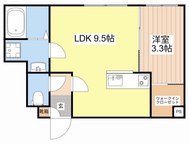 イオ・リアン坂本II(1LDK/1階)の間取り写真