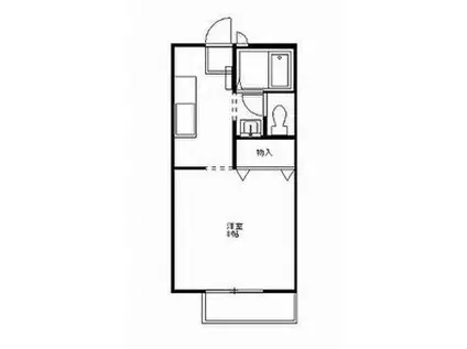 レイクヒル 弐番館(1K/2階)の間取り写真