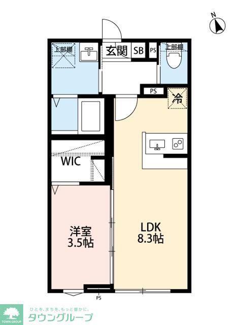 ROBOT HOME 矢部II(1LDK/2階)の間取り写真
