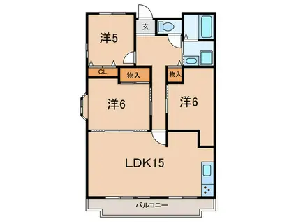 メゾン・ルシエール(3LDK/1階)の間取り写真