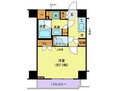 ガリシア用賀(1K/2階)の間取り写真