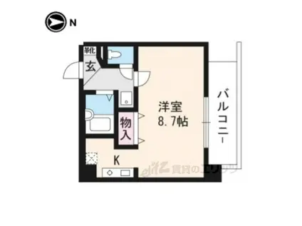 プレサンス京都御所西(1K/7階)の間取り写真