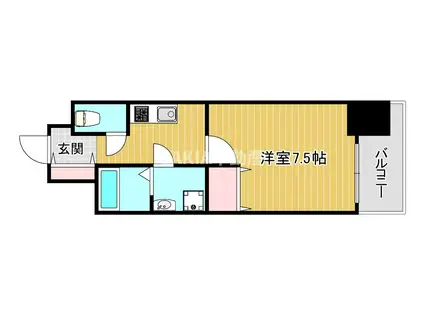 クレアートヨーロッパアベニューシティライフ(1K/5階)の間取り写真