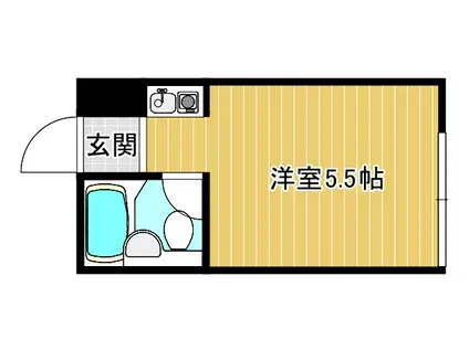 ペルシャトー南加賀屋(ワンルーム/1階)の間取り写真