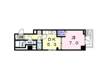 シンセリティグレイス南大井(1DK/6階)の間取り写真