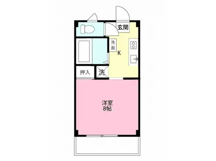 第13正田ビル(1K/3階)の間取り写真