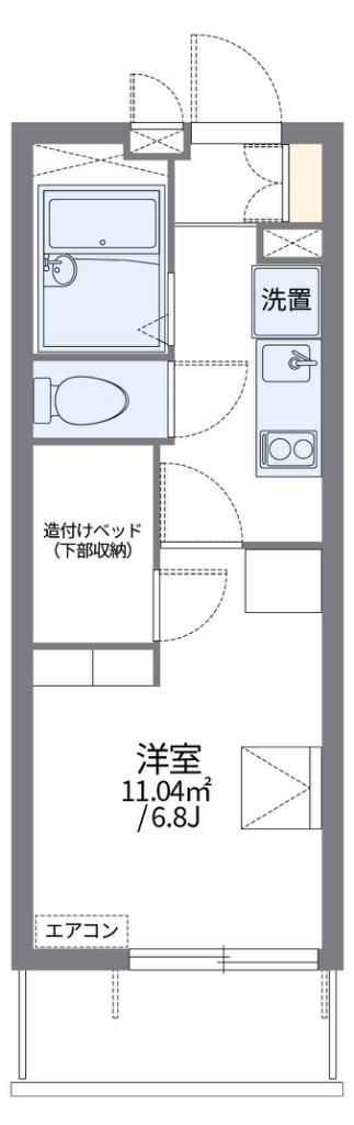 レオパレスI S 北千里(1K/1階)の間取り写真