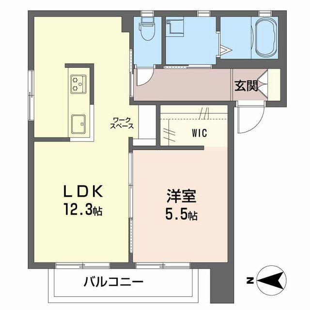 アルチェIII(1LDK/1階)の間取り写真